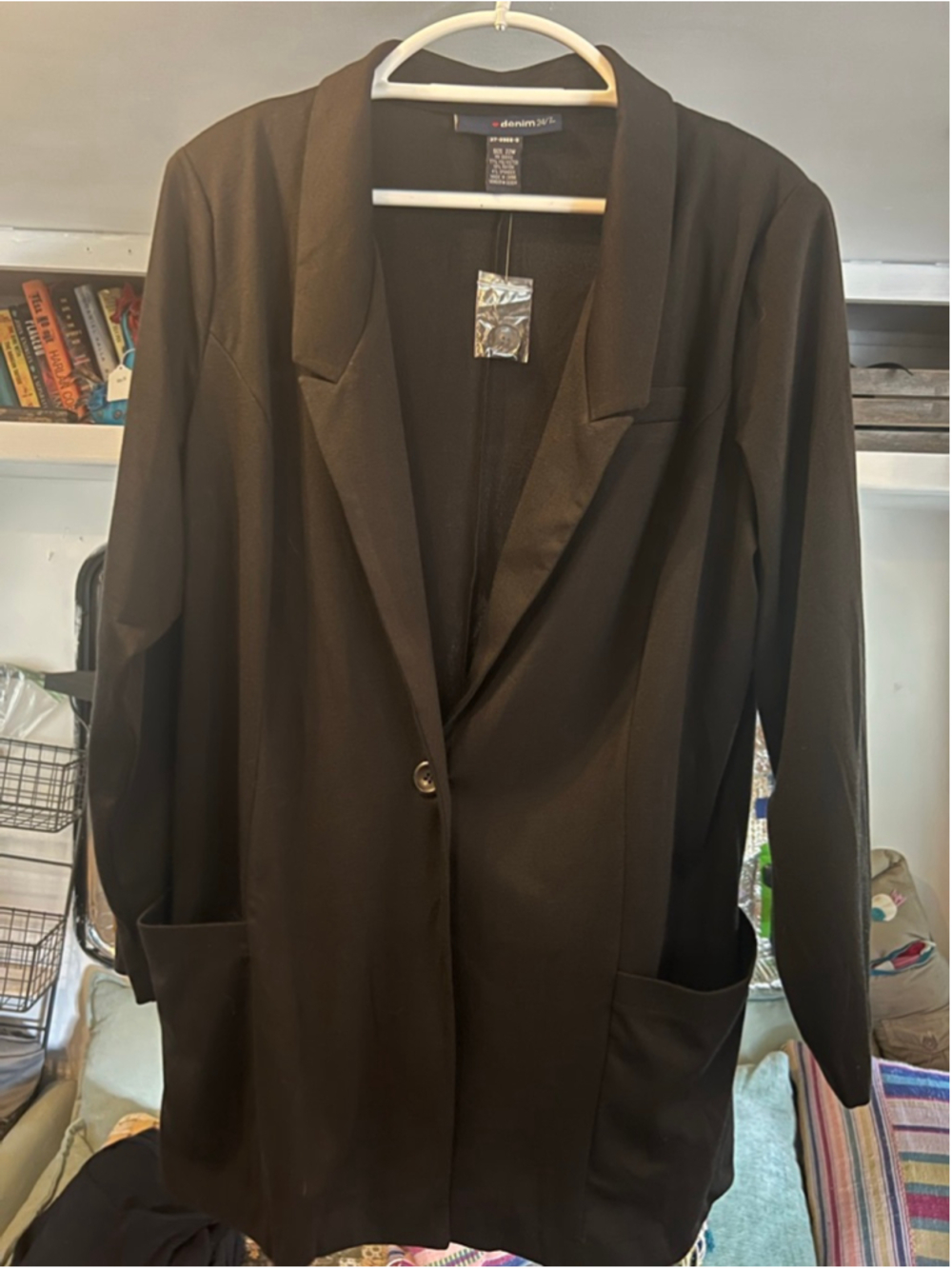 Women's Denim 24/7 Black Blazer Plus Size 22W